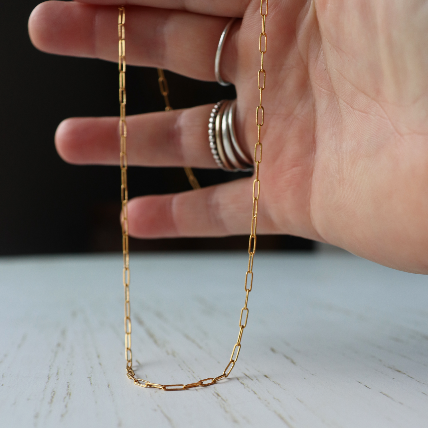 Paperclip Necklace - Gold - Aligned Gemini Co