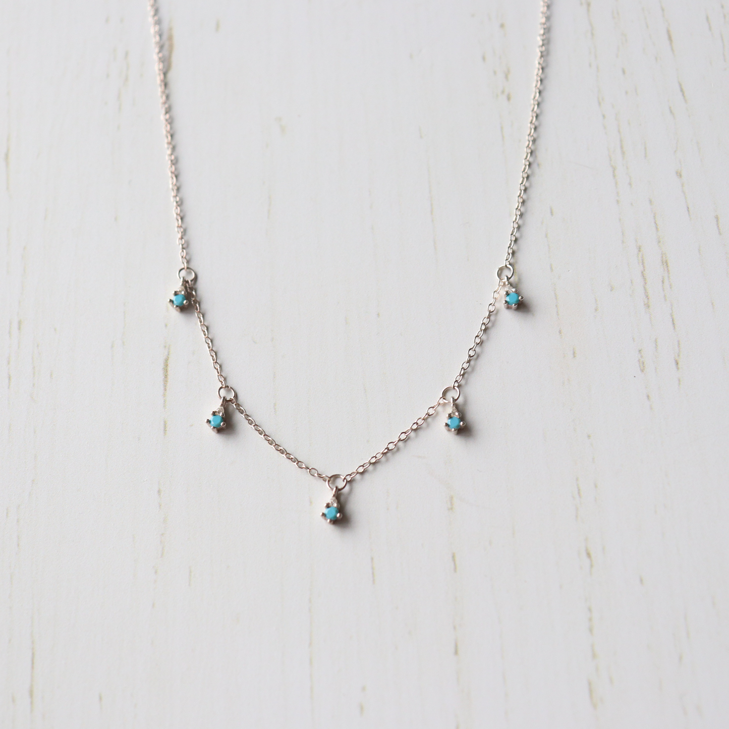 Turquoise Drop Necklace - Aligned Gemini Co