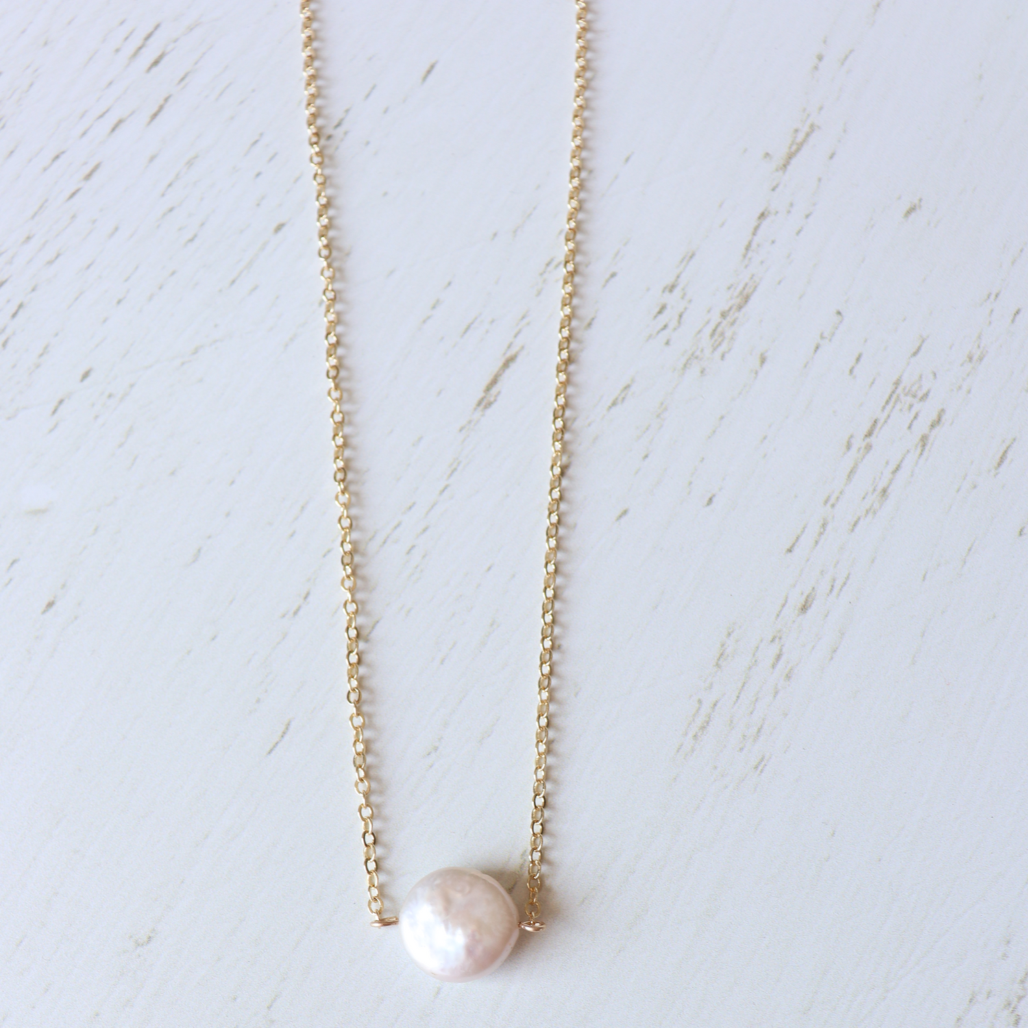 Coin Pearl Necklace - Aligned Gemini Co