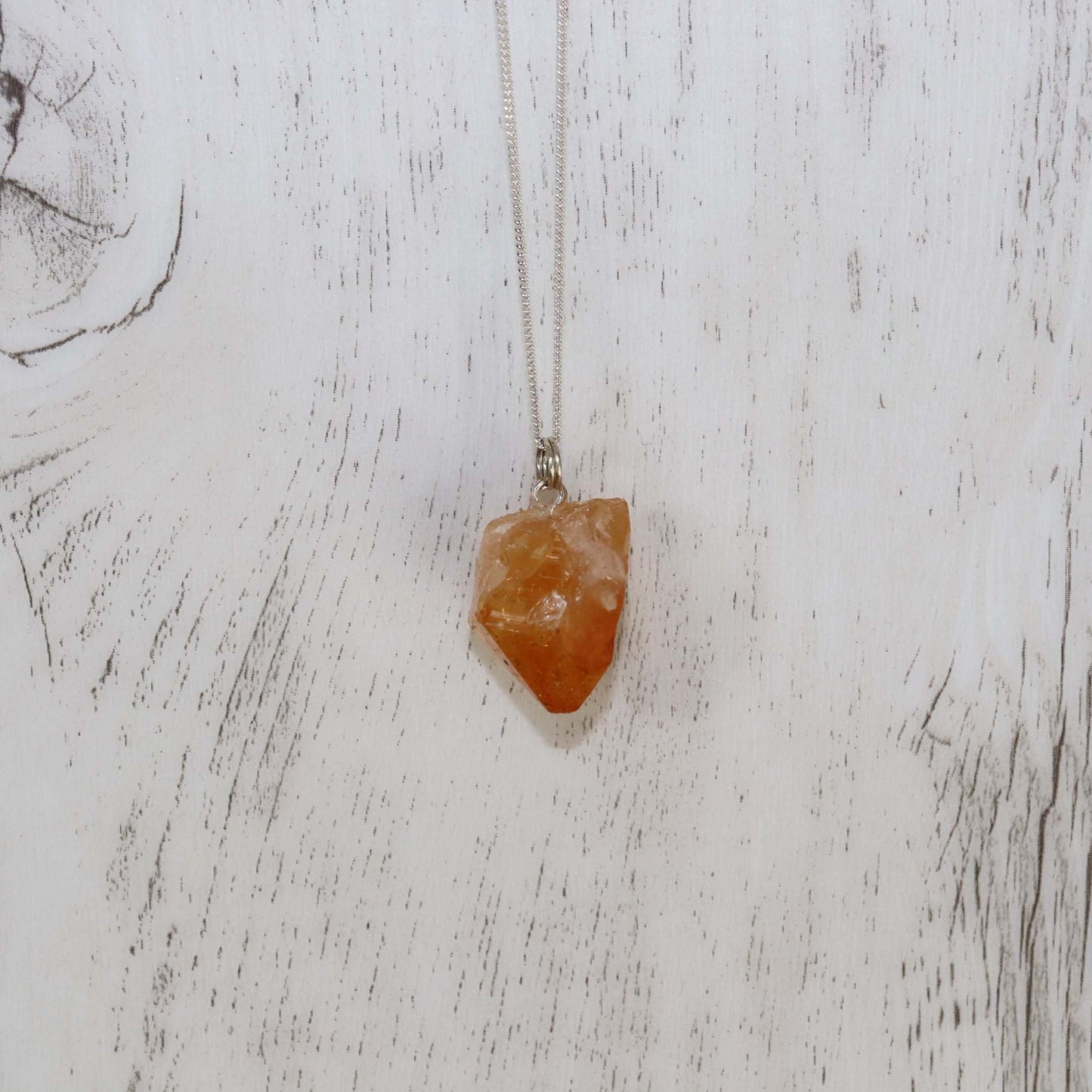 Citrine Crystal Necklace - Vintage Rose Handmade Jewellery