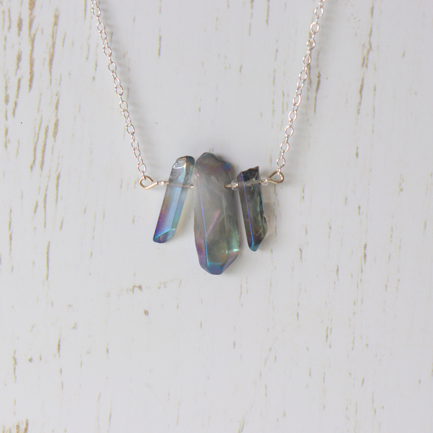 Aura Quartz Necklace - Vintage Rose Handmade Jewellery