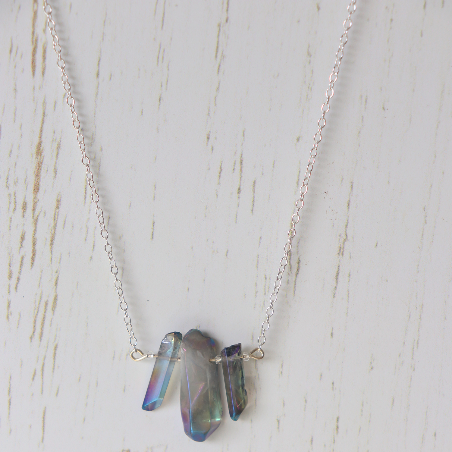 Aura Quartz Necklace - Vintage Rose Handmade Jewellery