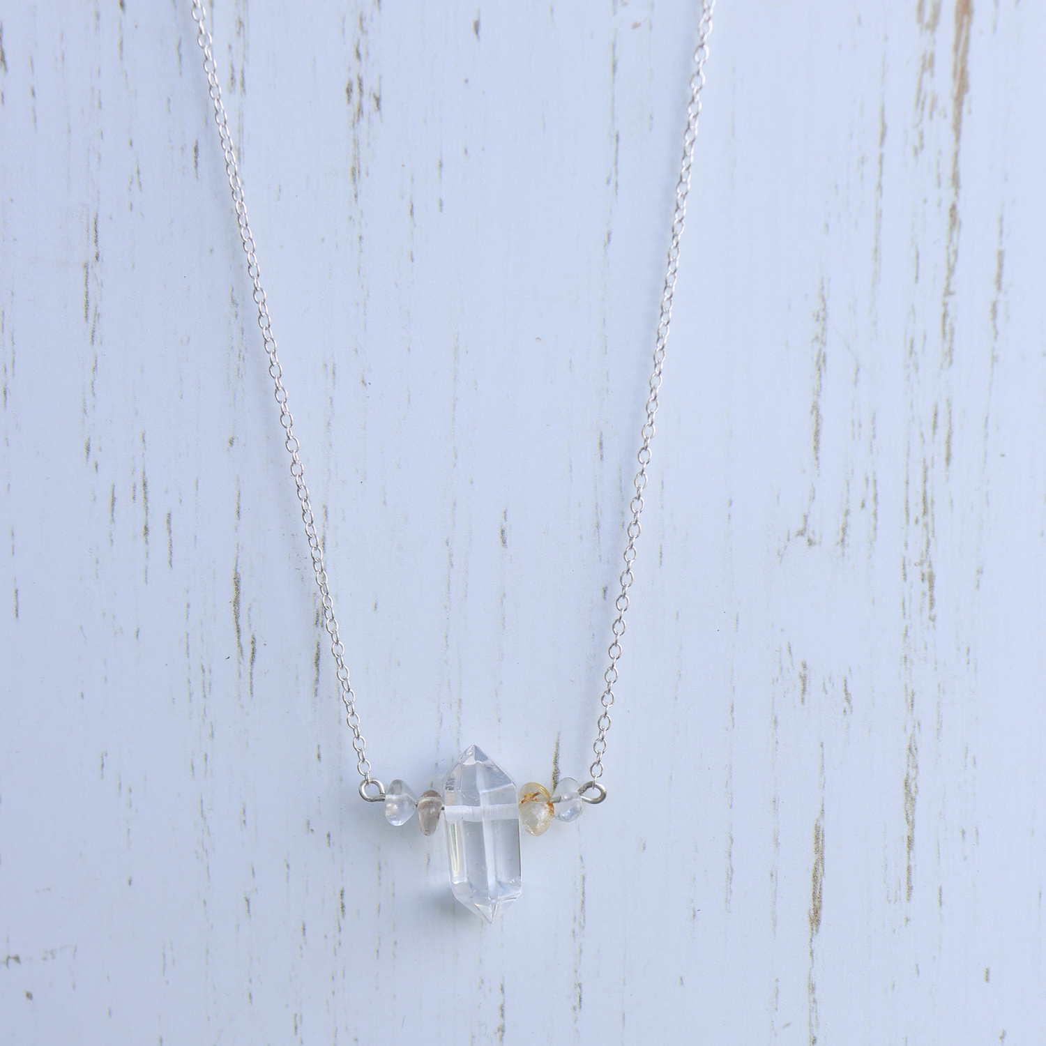 Golden Quartz Necklace - Aligned Gemini Co