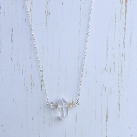 Golden Quartz Necklace - Aligned Gemini Co