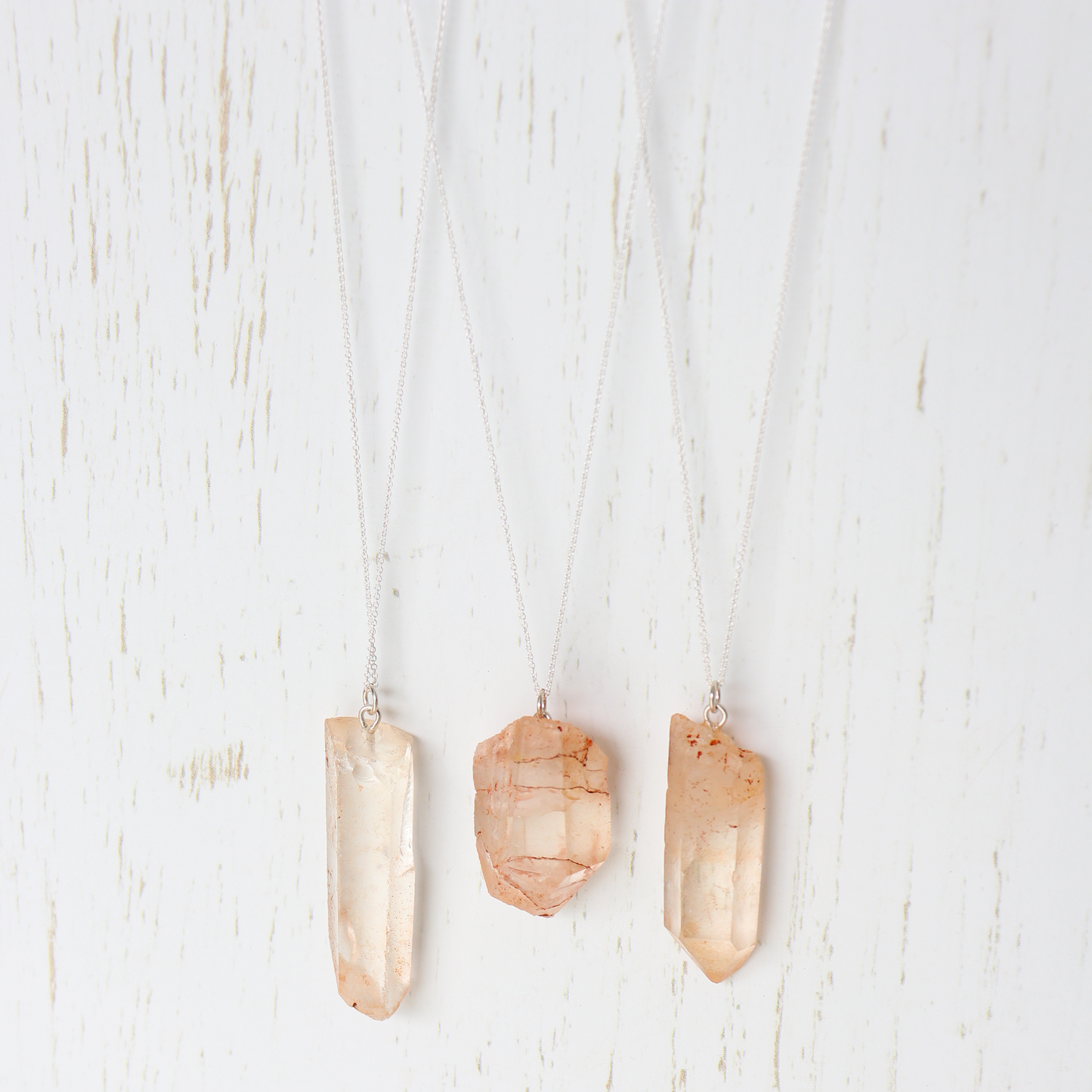 Tangerine Quartz Crystal Necklace - Aligned Gemini Co